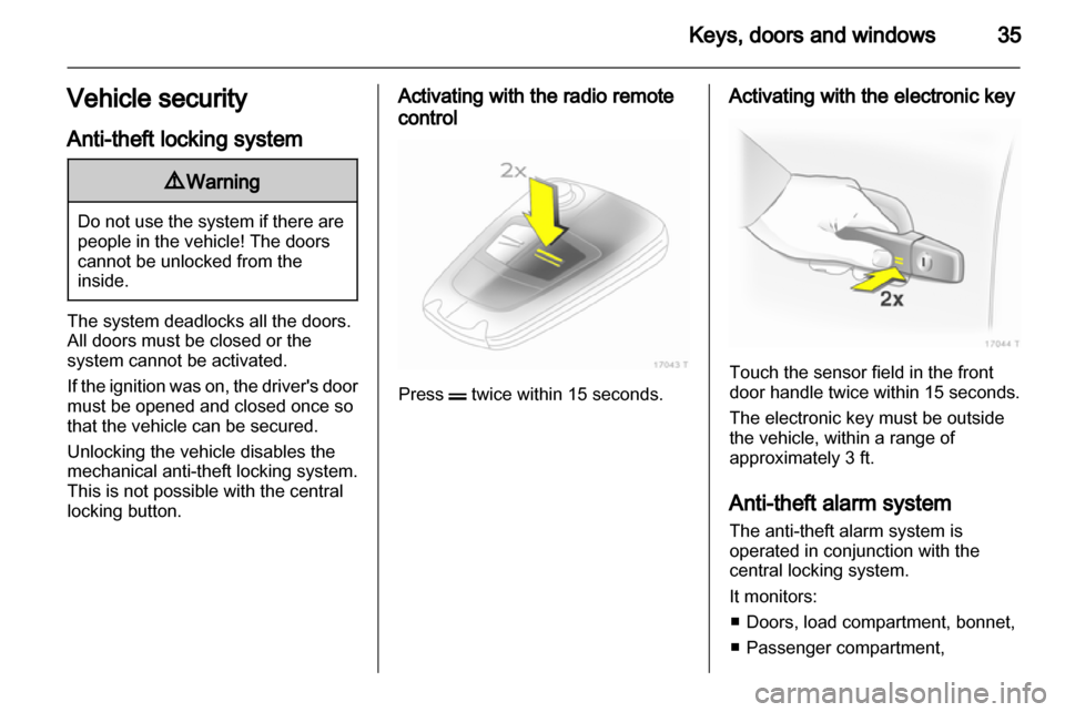 OPEL ZAFIRA 2010.5  Owners Manual 