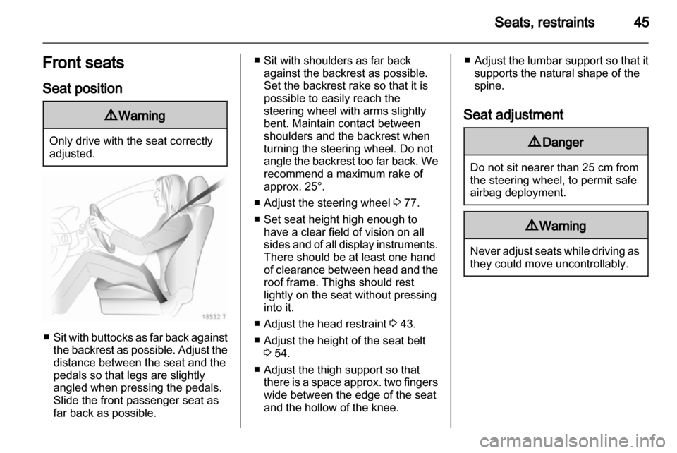 OPEL ZAFIRA 2010.5  Owners Manual 