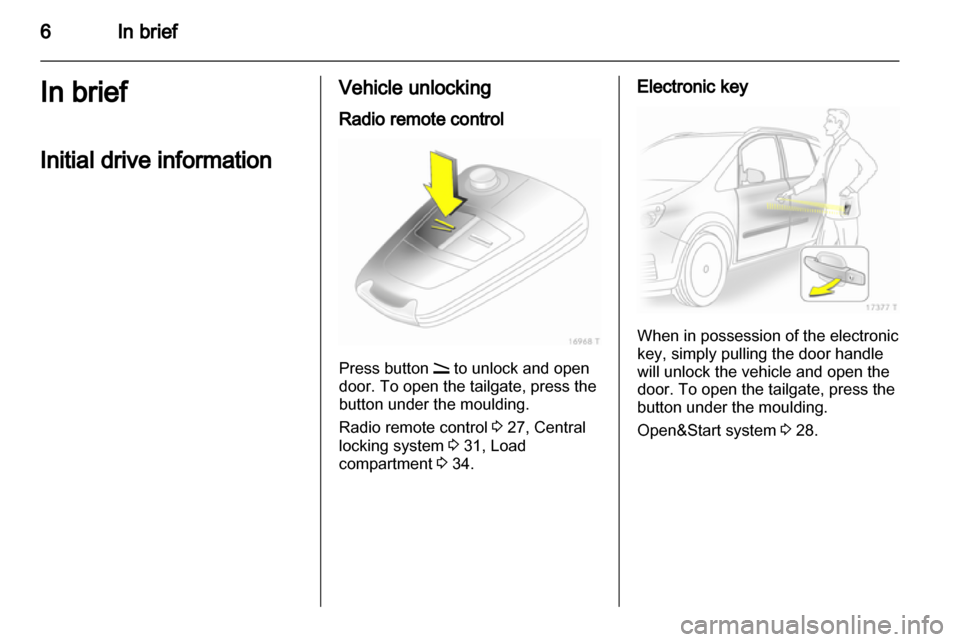 OPEL ZAFIRA 2010.5  Owners Manual 