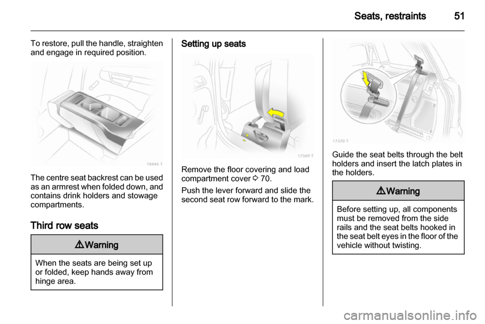 OPEL ZAFIRA 2010.5  Owners Manual 