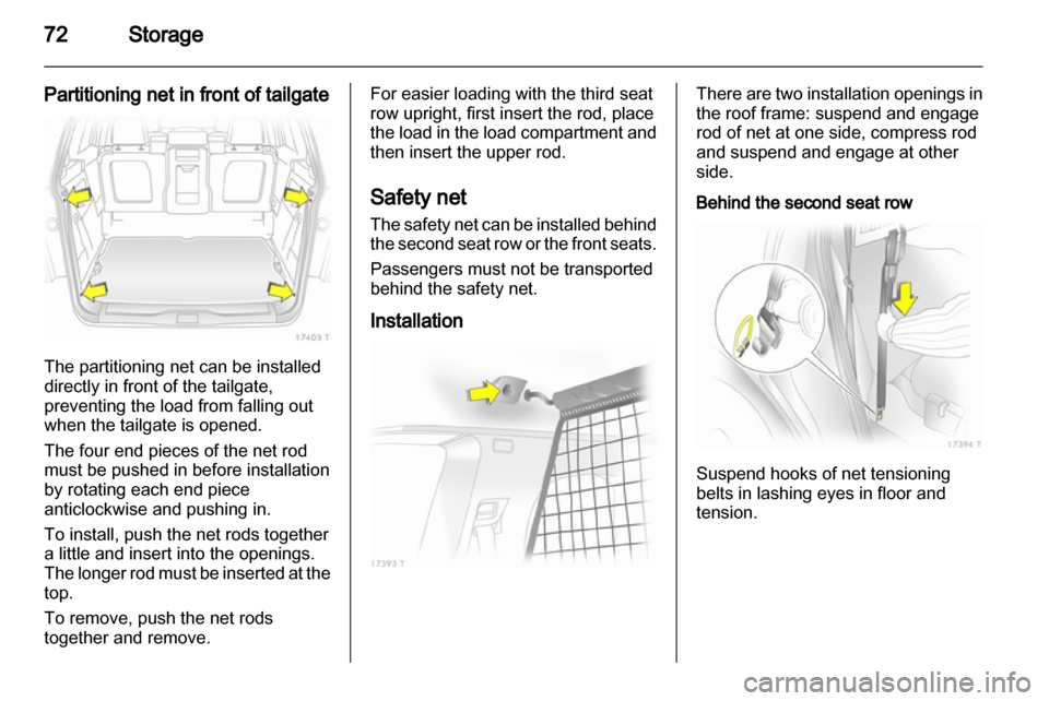 OPEL ZAFIRA 2010.5  Owners Manual 