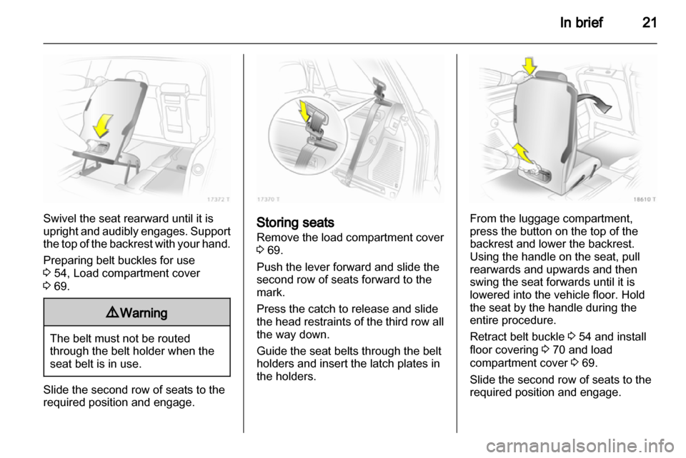 OPEL ZAFIRA 2011  Owners Manual 