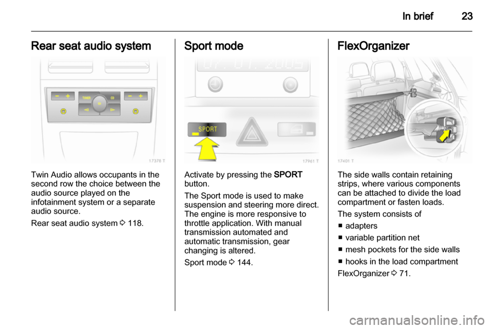 OPEL ZAFIRA 2011  Owners Manual 