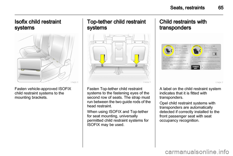 OPEL ZAFIRA 2011  Owners Manual 