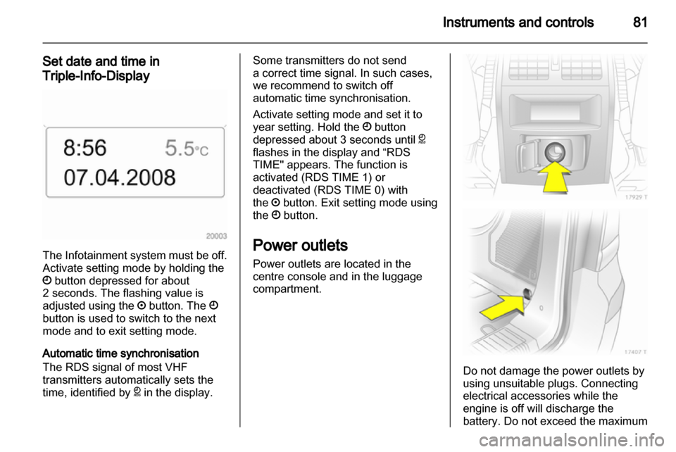 OPEL ZAFIRA 2011  Owners Manual 