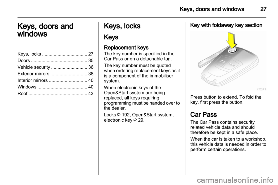 OPEL ZAFIRA 2011.5  Owners Manual 