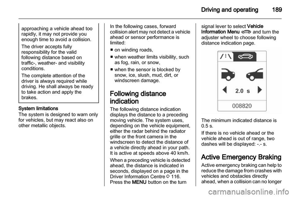OPEL ZAFIRA TOURER 2013.5  Owners Manual 