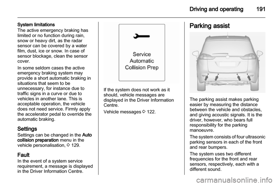 OPEL ZAFIRA TOURER 2013.5  Manual user 