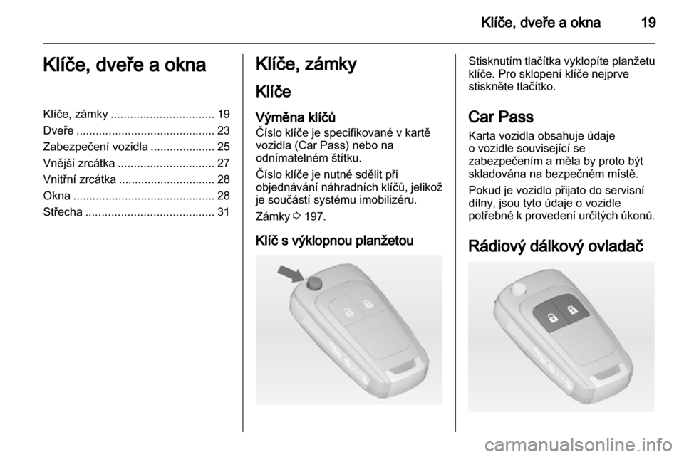 OPEL ADAM 2013.5  Uživatelská příručka (in Czech) 