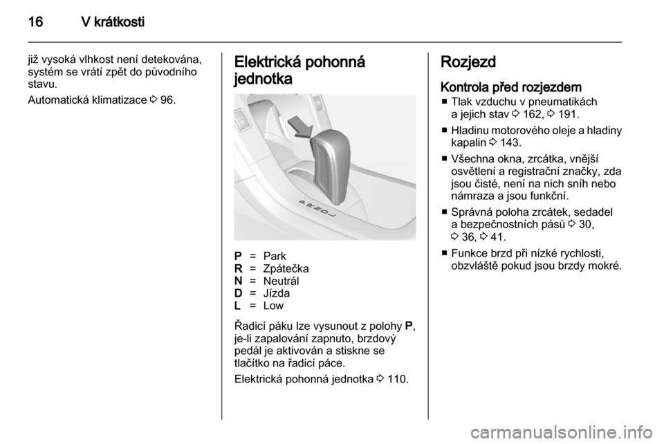 OPEL AMPERA 2012.5  Uživatelská příručka (in Czech) 