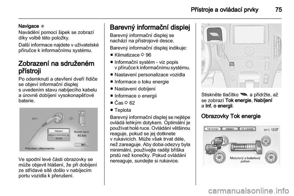 OPEL AMPERA 2012.5  Uživatelská příručka (in Czech) 