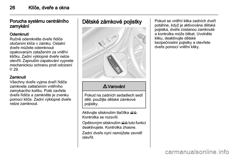 OPEL AMPERA 2013  Uživatelská příručka (in Czech) 