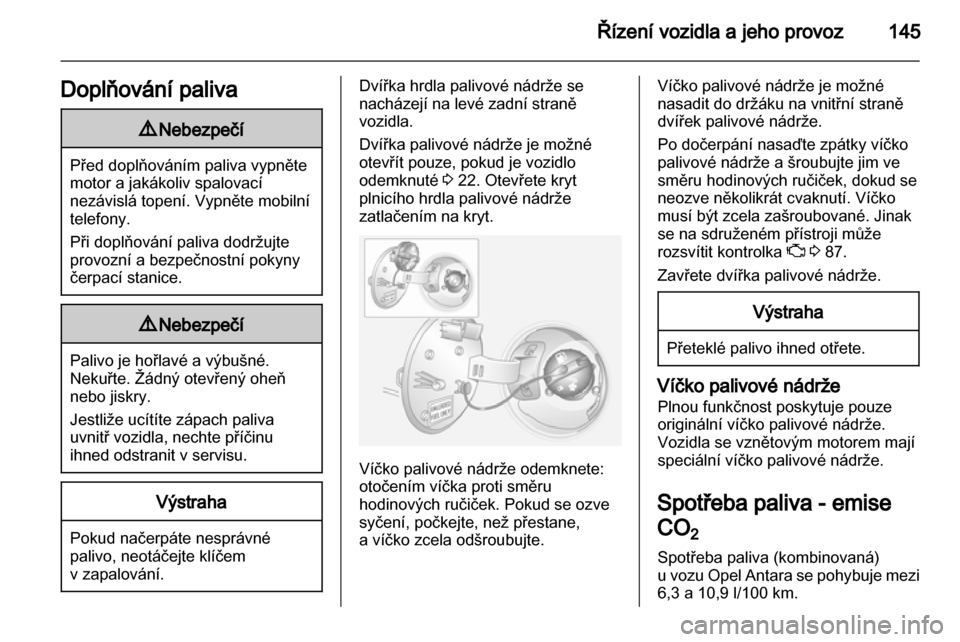 OPEL ANTARA 2012.5  Uživatelská příručka (in Czech) 
