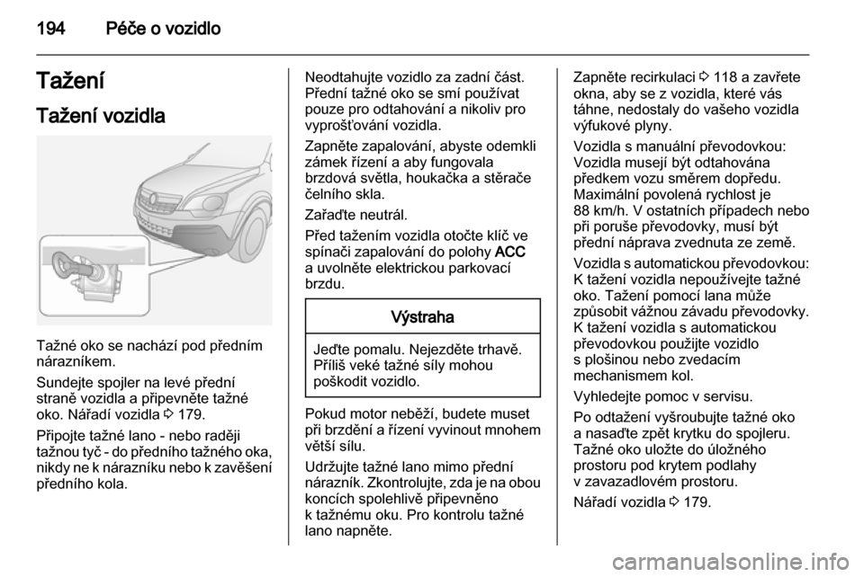 OPEL ANTARA 2013.5  Uživatelská příručka (in Czech) 