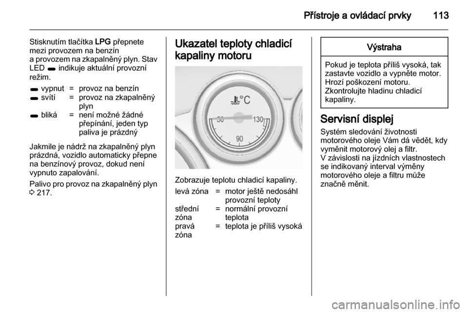 OPEL ASTRA J 2013.5  Uživatelská příručka (in Czech) 