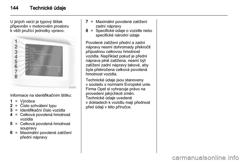 OPEL COMBO 2011  Uživatelská příručka (in Czech) 