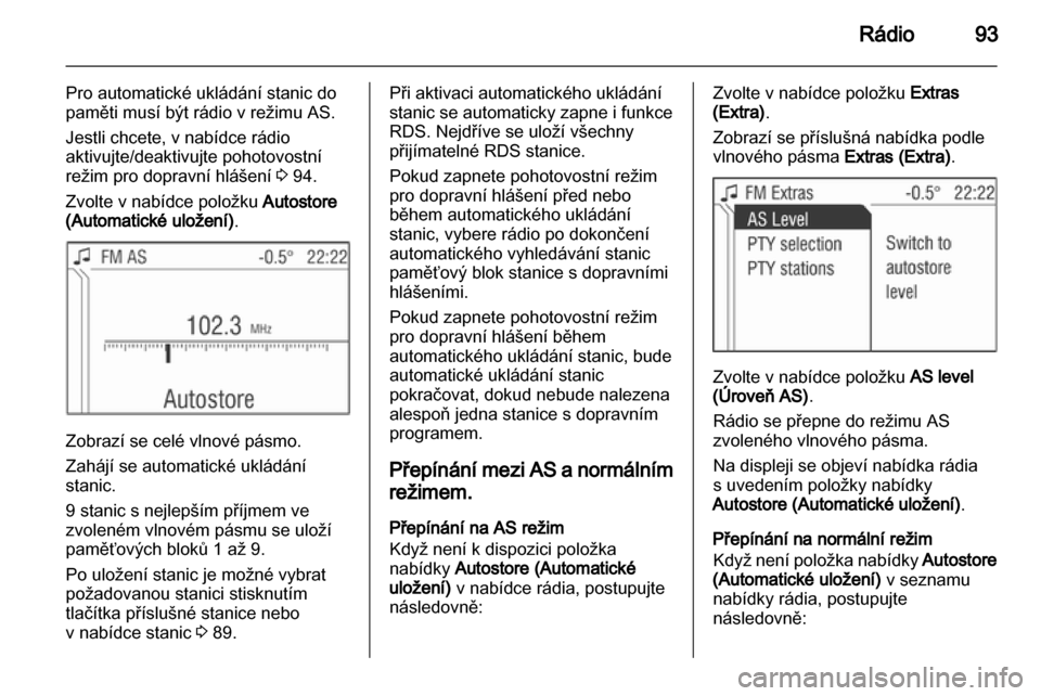 OPEL CORSA 2010.5  Příručka k informačnímu systému (in Czech) 