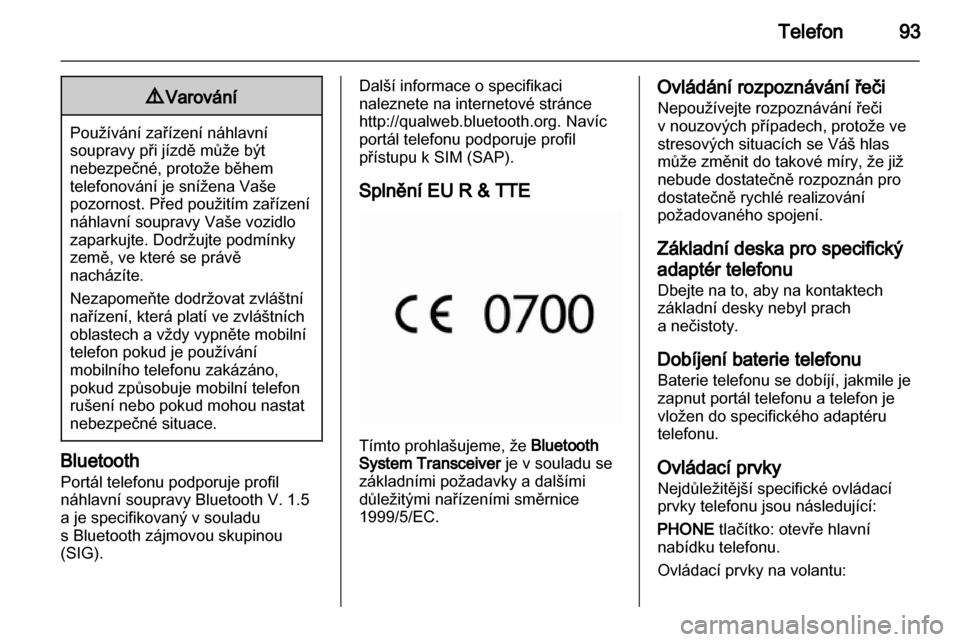 OPEL INSIGNIA 2011  Příručka k informačnímu systému (in Czech) 