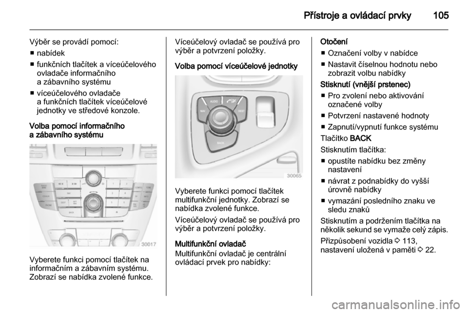 OPEL INSIGNIA 2013.5  Uživatelská příručka (in Czech) 