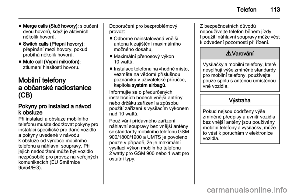 OPEL MERIVA 2011  Příručka k informačnímu systému (in Czech) 