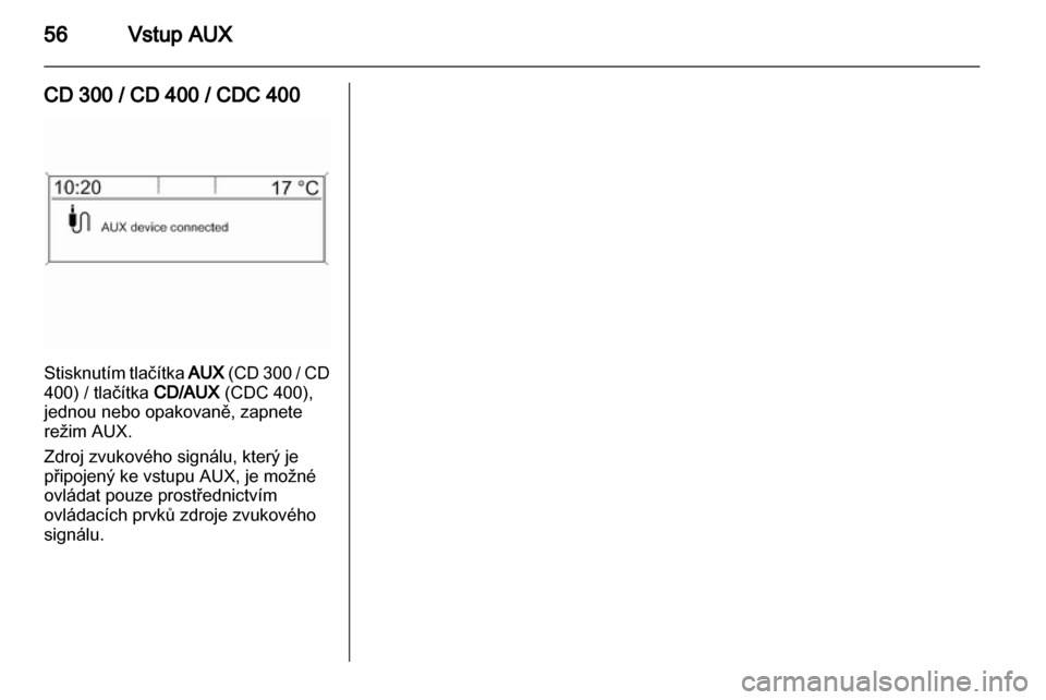 OPEL MERIVA 2011  Příručka k informačnímu systému (in Czech) 