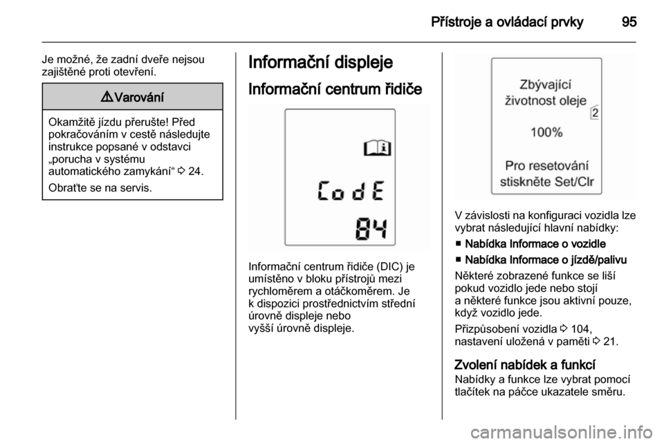 OPEL MERIVA 2011  Uživatelská příručka (in Czech) 