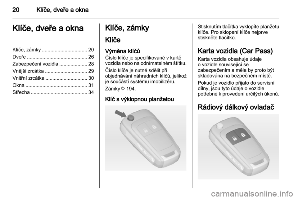 OPEL MERIVA 2012  Uživatelská příručka (in Czech) 