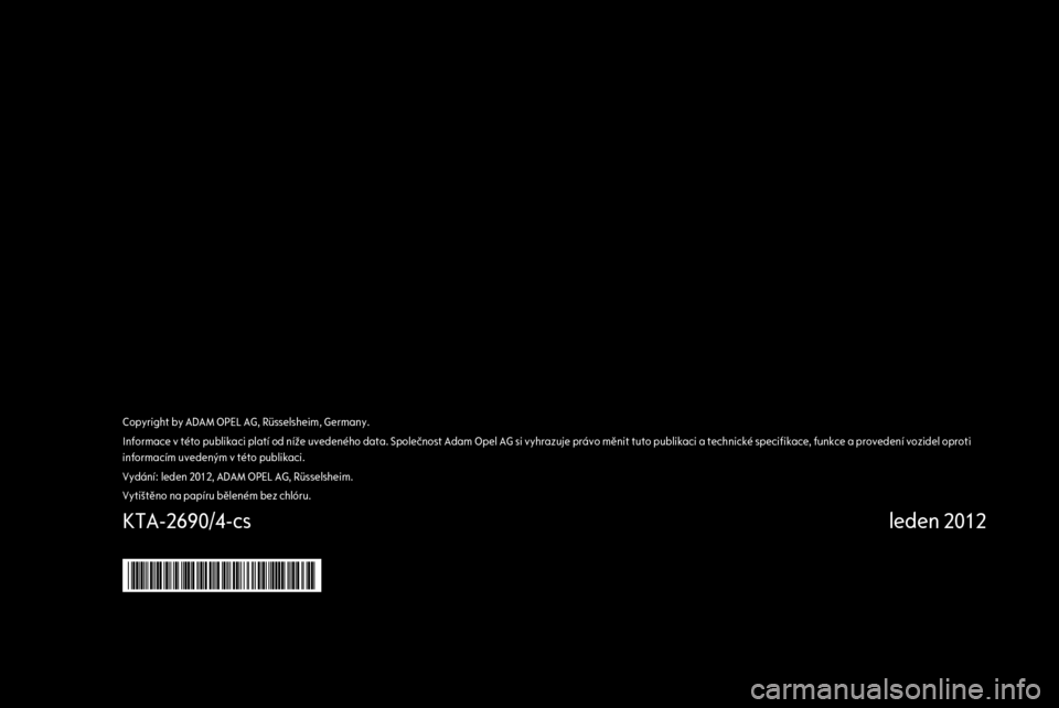 OPEL MERIVA 2012.5  Uživatelská příručka (in Czech) 