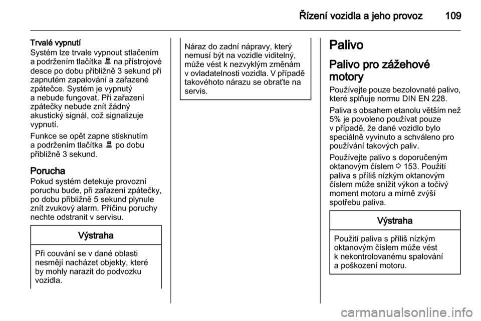 OPEL VIVARO 2011.5  Uživatelská příručka (in Czech) 