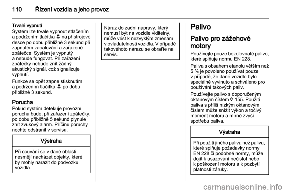 OPEL VIVARO 2012  Uživatelská příručka (in Czech) 