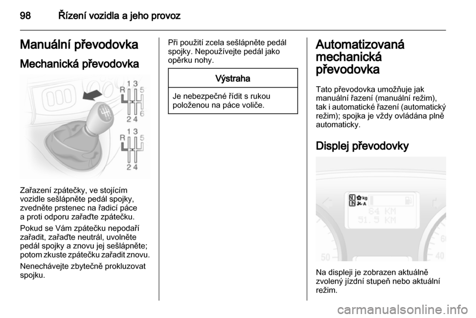 OPEL VIVARO 2012  Uživatelská příručka (in Czech) 