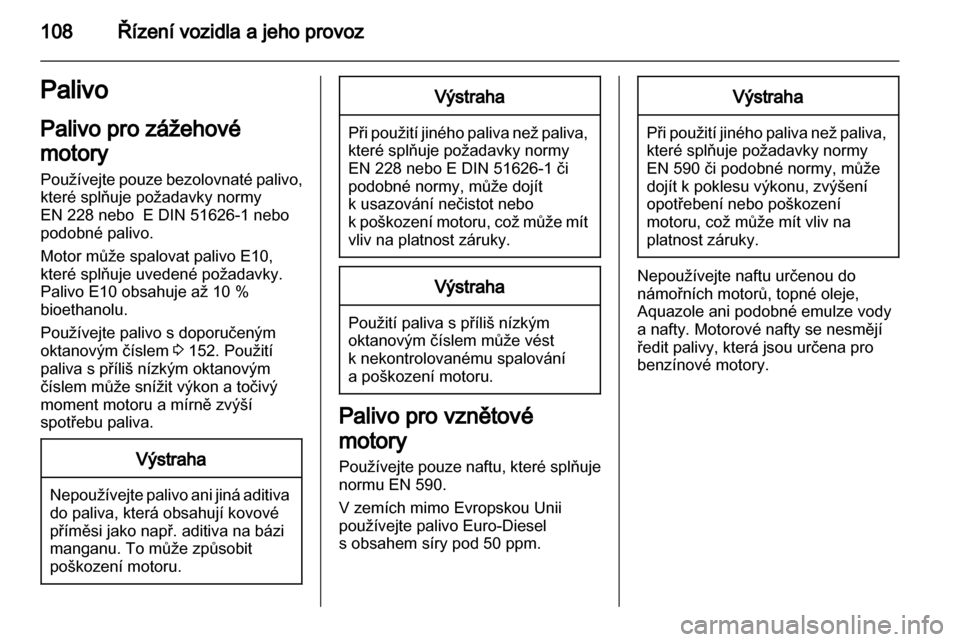 OPEL VIVARO 2013  Uživatelská příručka (in Czech) 