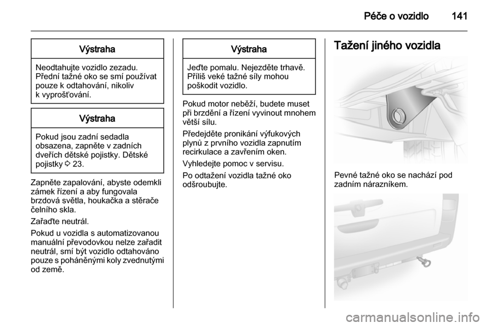 OPEL VIVARO 2013.5  Uživatelská příručka (in Czech) 