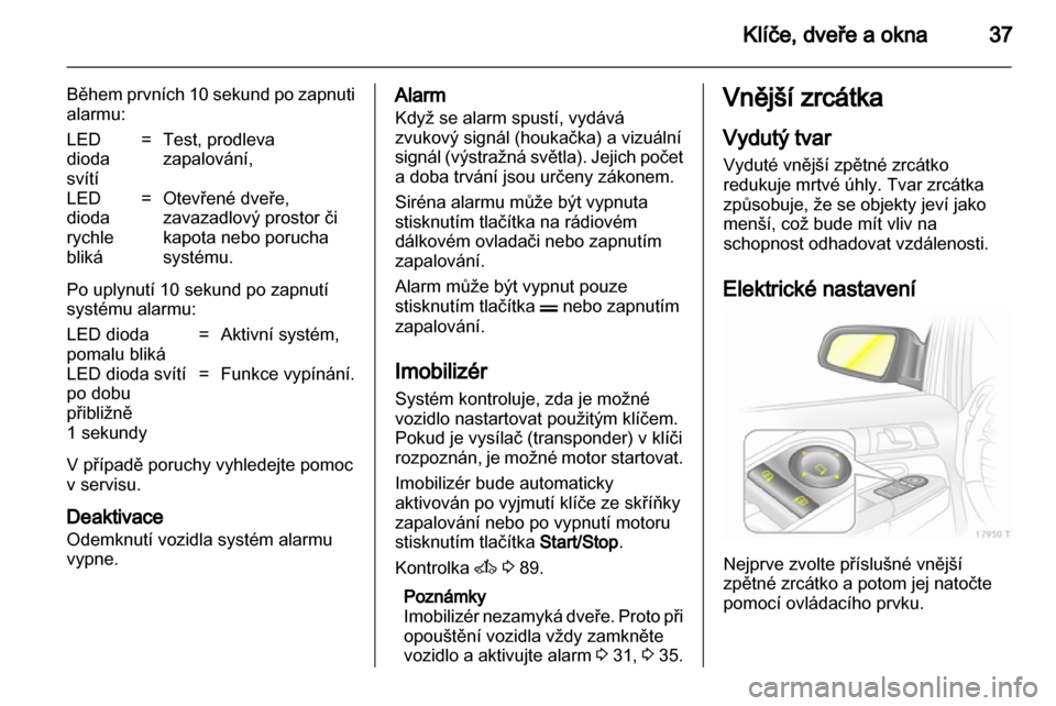 OPEL ZAFIRA 2010.5  Uživatelská příručka (in Czech) 