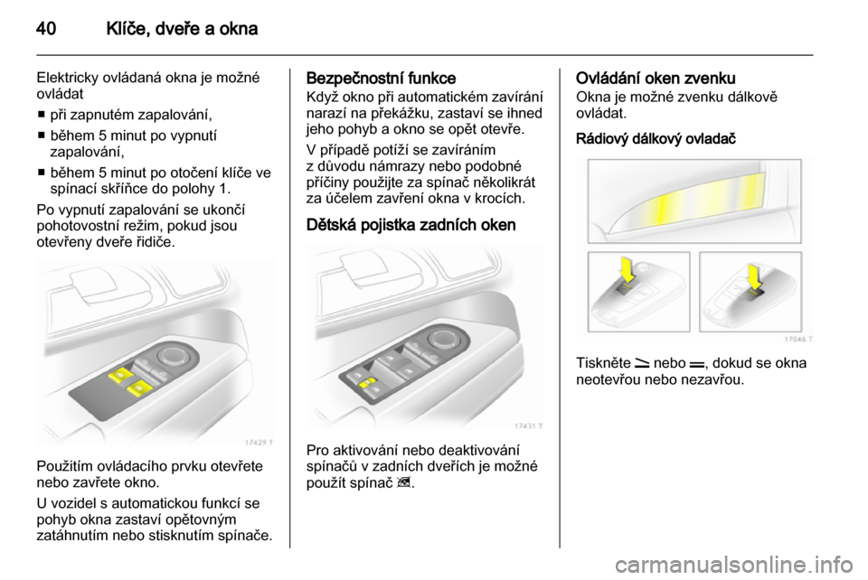OPEL ZAFIRA 2010.5  Uživatelská příručka (in Czech) 