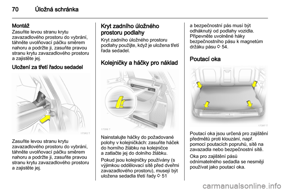 OPEL ZAFIRA 2010.5  Uživatelská příručka (in Czech) 