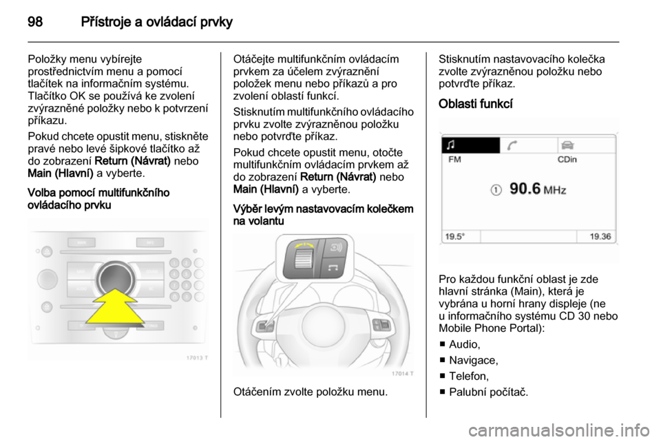 OPEL ZAFIRA 2010.5  Uživatelská příručka (in Czech) 