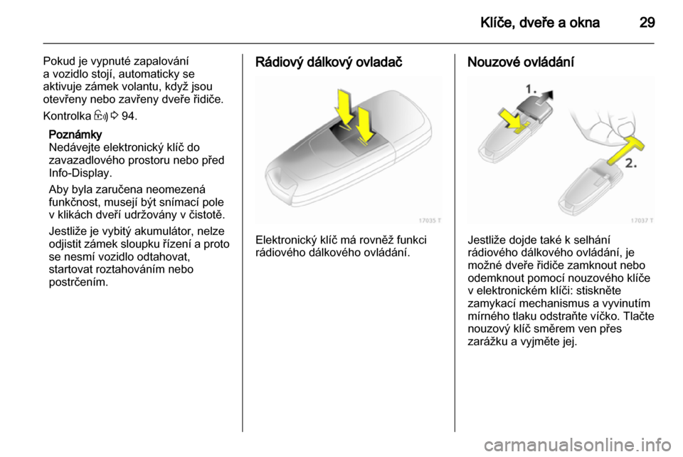 OPEL ZAFIRA 2011.5  Uživatelská příručka (in Czech) 