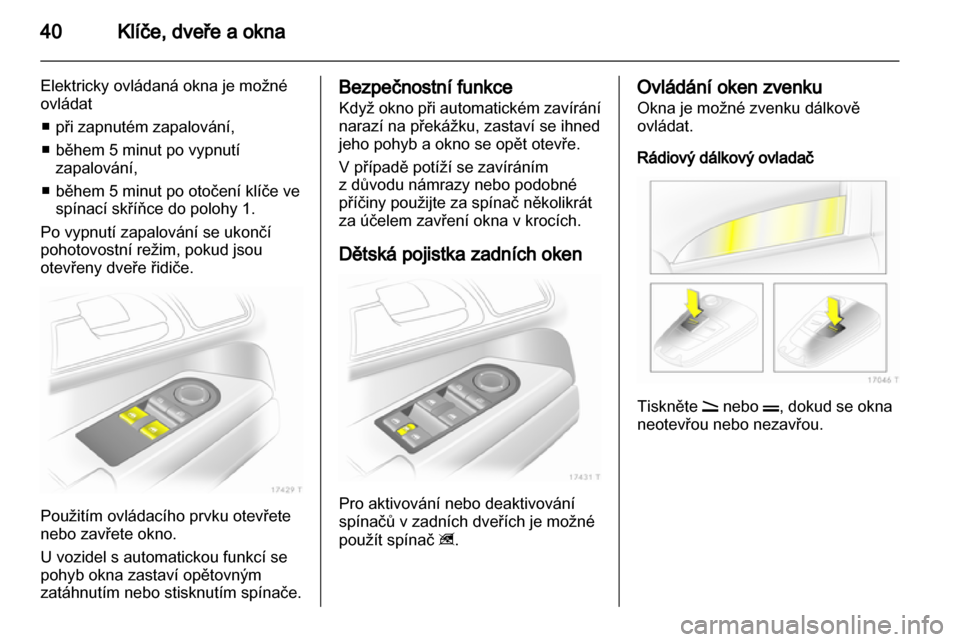 OPEL ZAFIRA 2011.5  Uživatelská příručka (in Czech) 