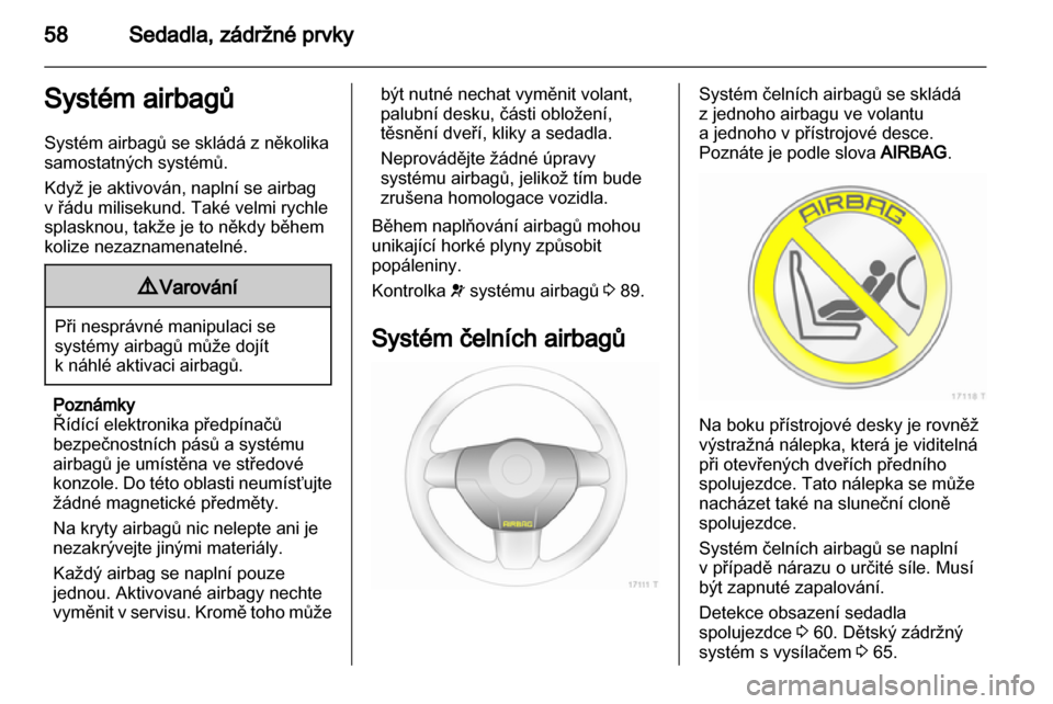 OPEL ZAFIRA 2013  Uživatelská příručka (in Czech) 