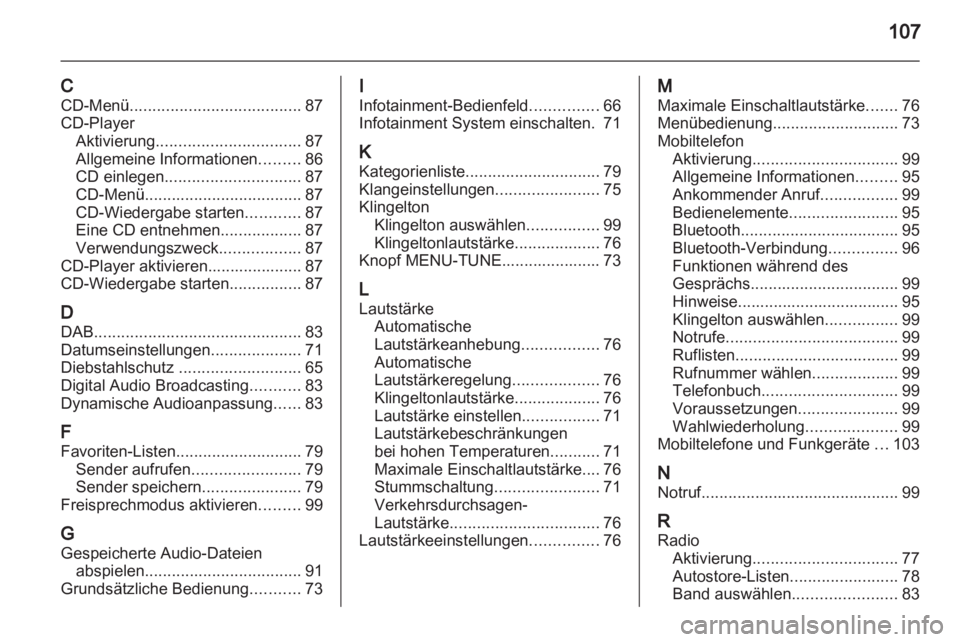 OPEL ADAM 2013  Infotainment-Handbuch (in German) 