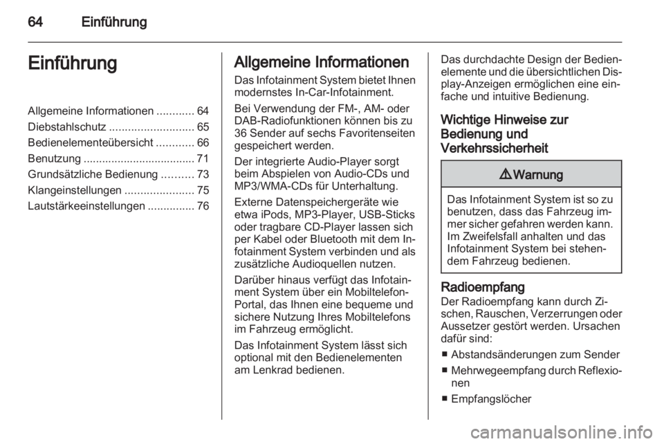 OPEL ADAM 2013  Infotainment-Handbuch (in German) 