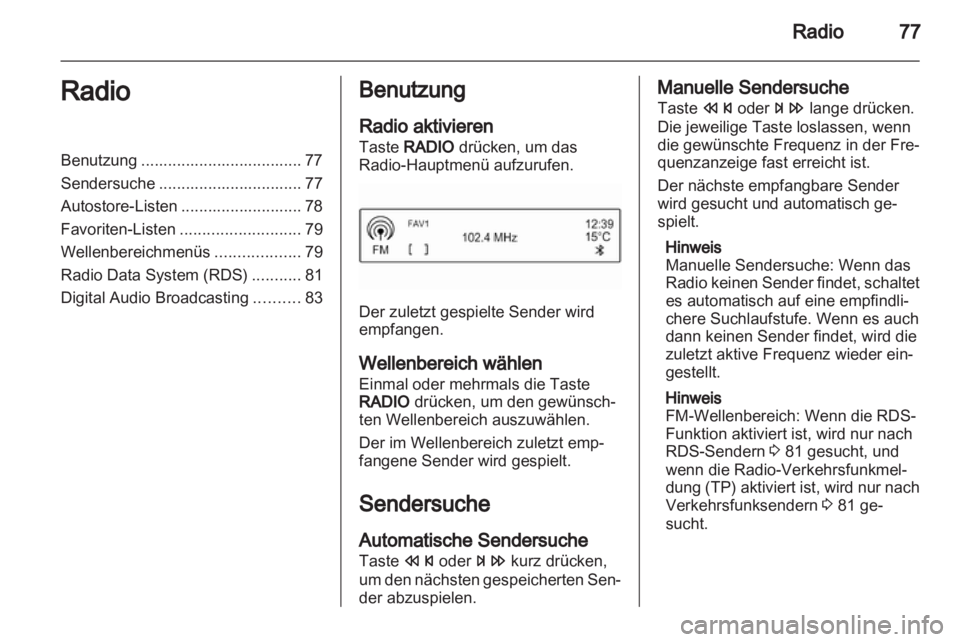 OPEL ADAM 2013.5  Infotainment-Handbuch (in German) 