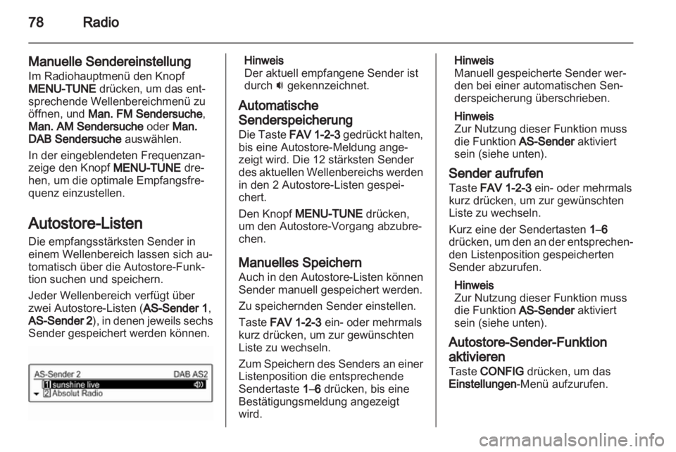 OPEL ADAM 2013.5  Infotainment-Handbuch (in German) 