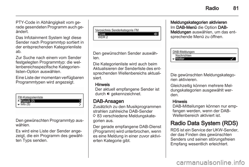OPEL ADAM 2013  Infotainment-Handbuch (in German) 
