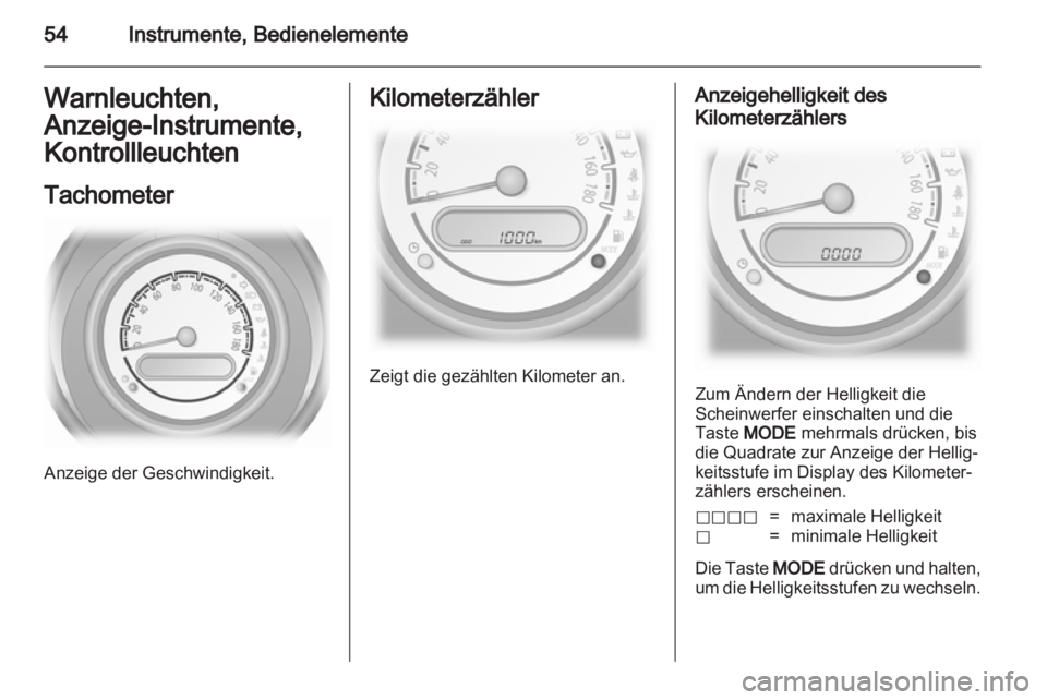 OPEL AGILA 2012.5  Betriebsanleitung (in German) 