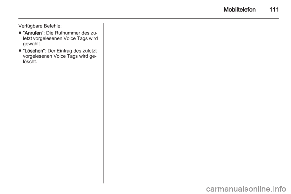 OPEL AMPERA 2013  Infotainment-Handbuch (in German) 