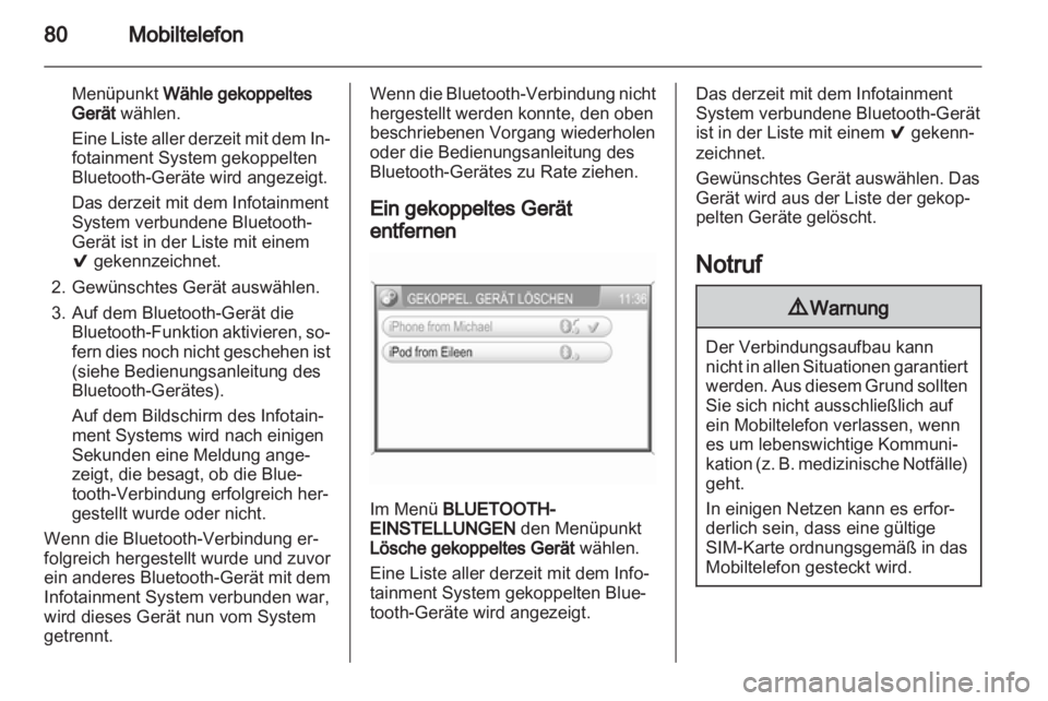 OPEL ANTARA 2012  Infotainment-Handbuch (in German) 