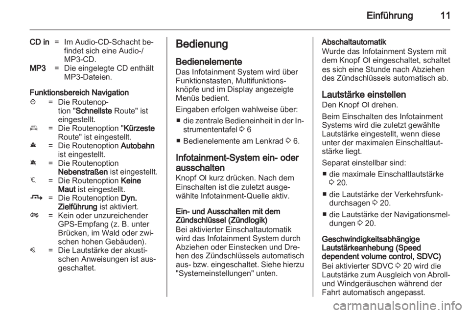 OPEL ASTRA H 2012  Infotainment-Handbuch (in German) 