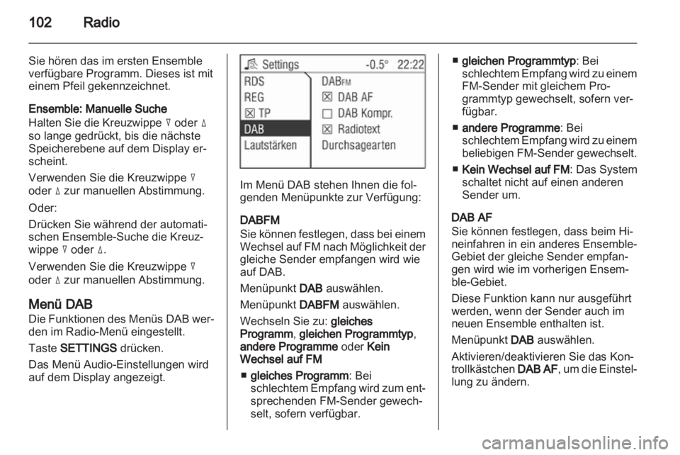 OPEL ASTRA H 2012  Infotainment-Handbuch (in German) 